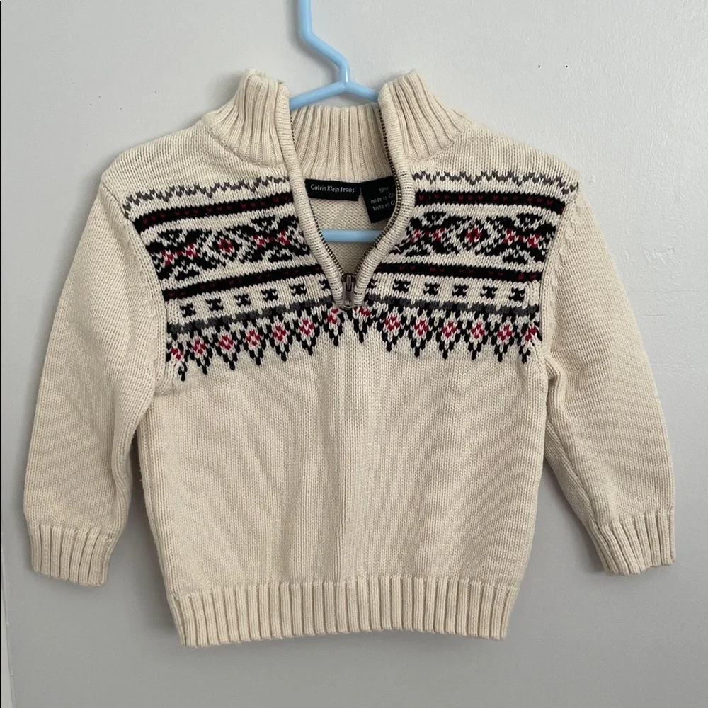 Calvin Klein Jeans Cream and Gray Kids Sweaters bundle